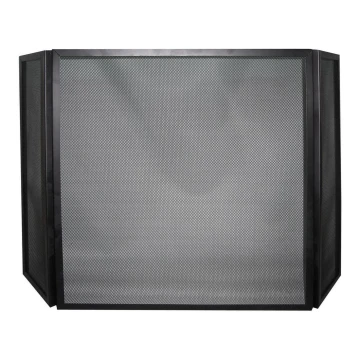 Safety barrier for fireplace 60x100 cm black