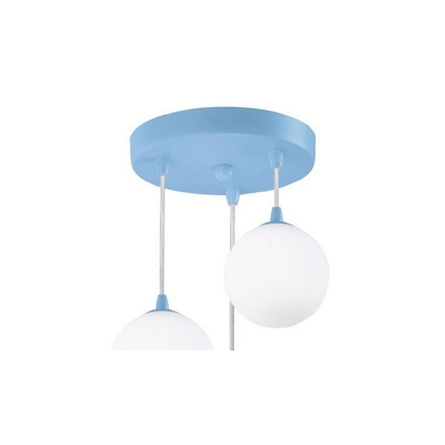 Searchlight - Chandelier on a string NOVELTY 3xG9/33W/230V blue