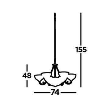 Searchlight - Chandelier on a chain WINDSOR 8xE14/40W/230V chrome