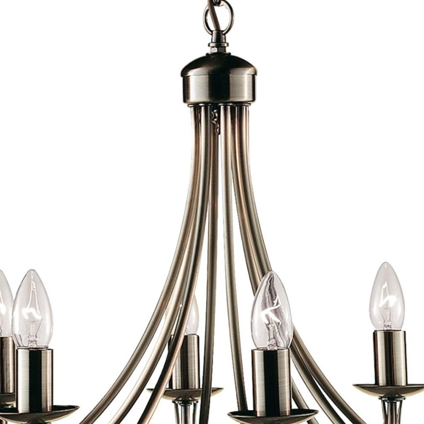 Searchlight - Chandelier on a chain MAYPOLE 8xE14/60W/230V chrome