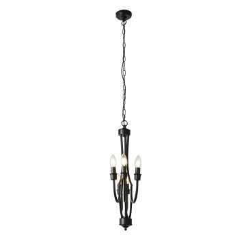 Searchlight - Chandelier on a chain LODGE 5xE14/60W/230V black