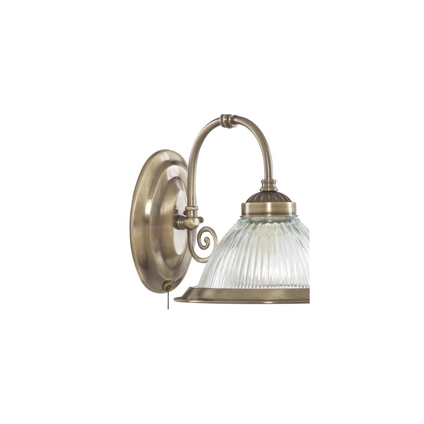 Searchlight - Wall lamp AMERICAN DINER 1xE27/60W/230V brass