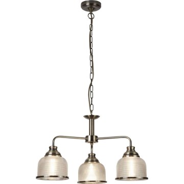 Searchlight - Chandelier on a chain BISTRO 3xE27/60W/230V brass