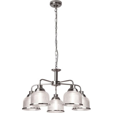 Searchlight - Chandelier on a chain BISTRO 5xE27/60W/230V chrome