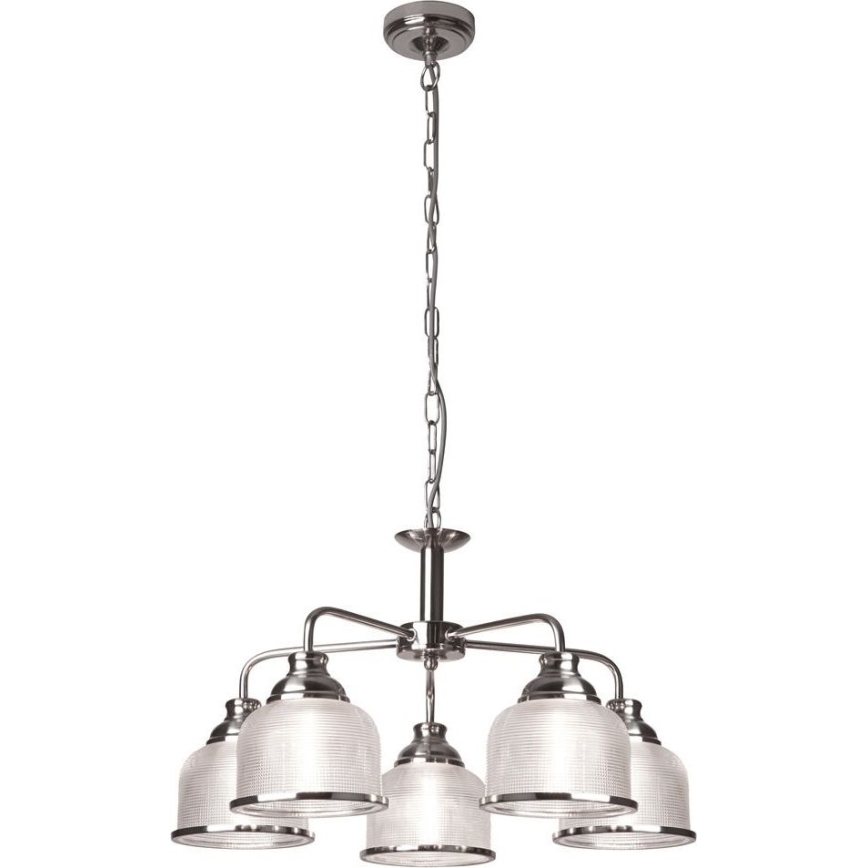 Searchlight - Chandelier on a chain BISTRO 5xE27/60W/230V chrome