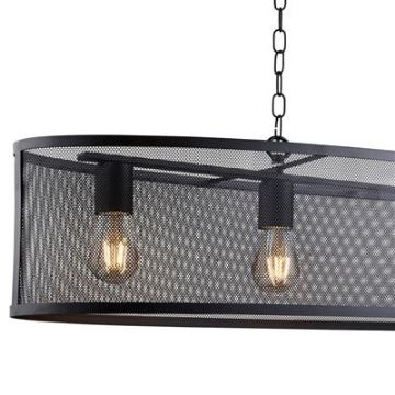 Searchlight - Chandelier on a chain FISHNET 4xE27/60W/230V black