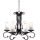 Searchlight - Chandelier on a chain SCROLL 6xE27/60W/230V black