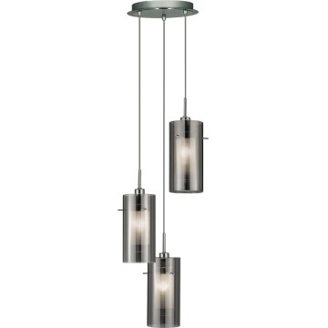 Searchlight - Chandelier on a string DUO 3xE14/60W/230V anthracite