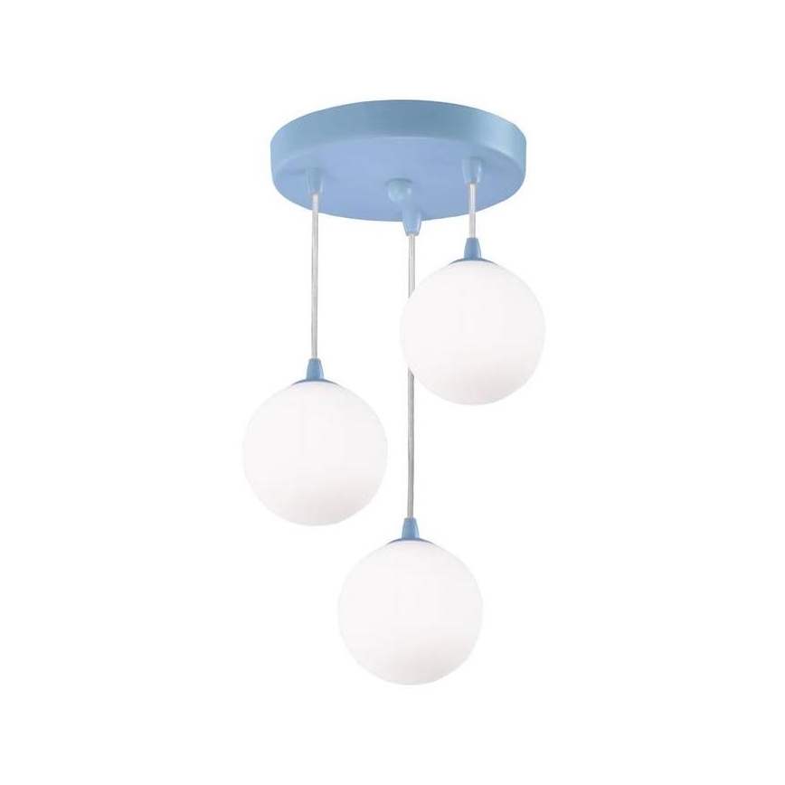 Searchlight - Chandelier on a string NOVELTY 3xG9/33W/230V blue