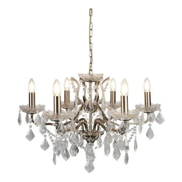 Searchlight - Crystal chain chandelier  PARIS 6xE14/40W/230V