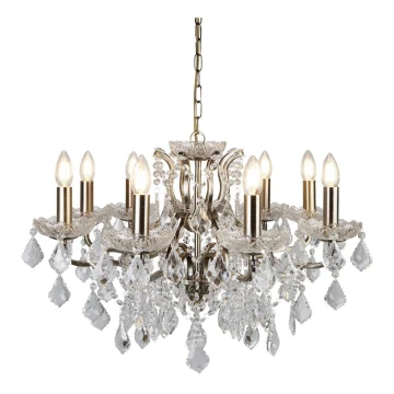 Searchlight - Crystal chandelier on a chain PARIS 8xE14/40W/230V