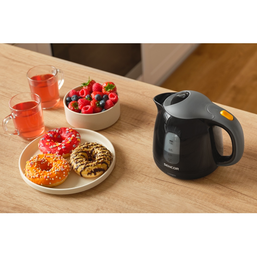 Sencor - Kettle 1 l 1100W/230V black/grey