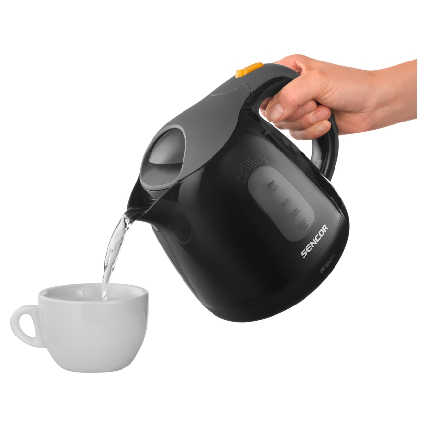 Sencor - Kettle 1 l 1100W/230V black/grey