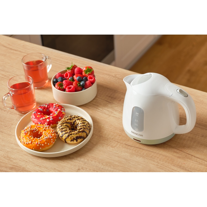 Sencor - Kettle 1 l 1100W/230V white/beige