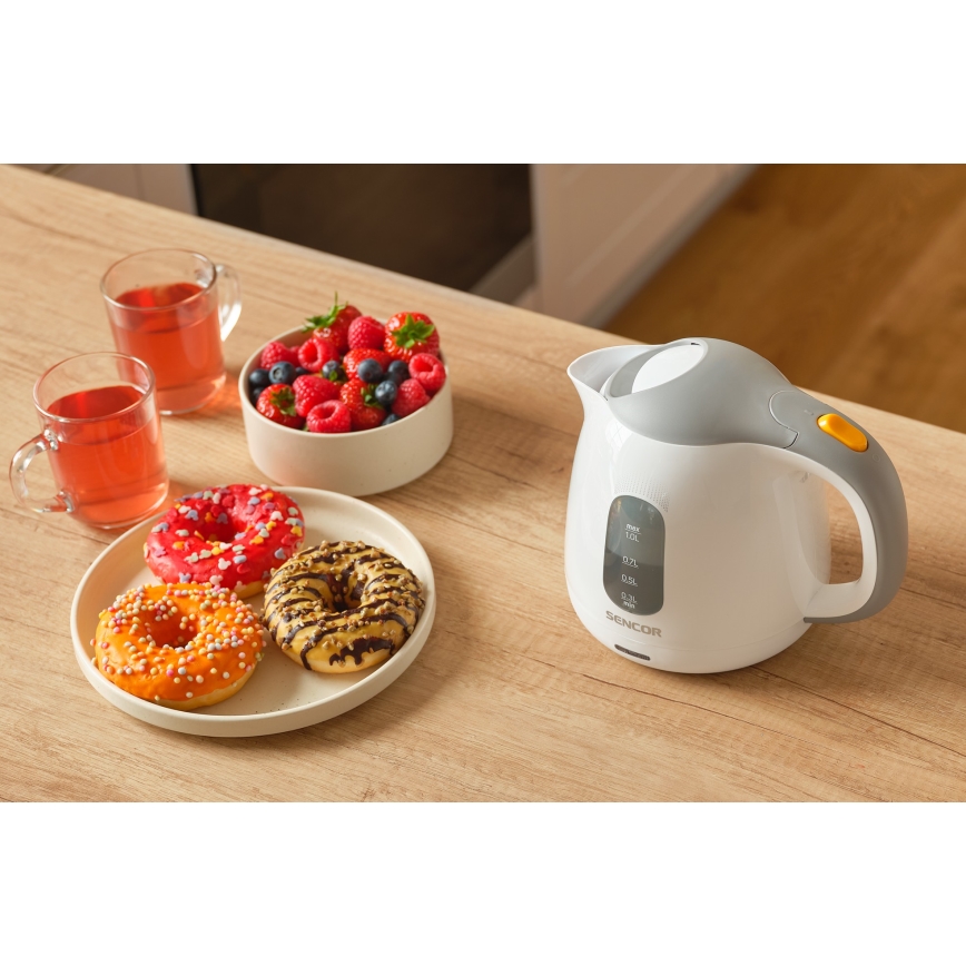 Sencor - Kettle 1 l 1100W/230V white/grey