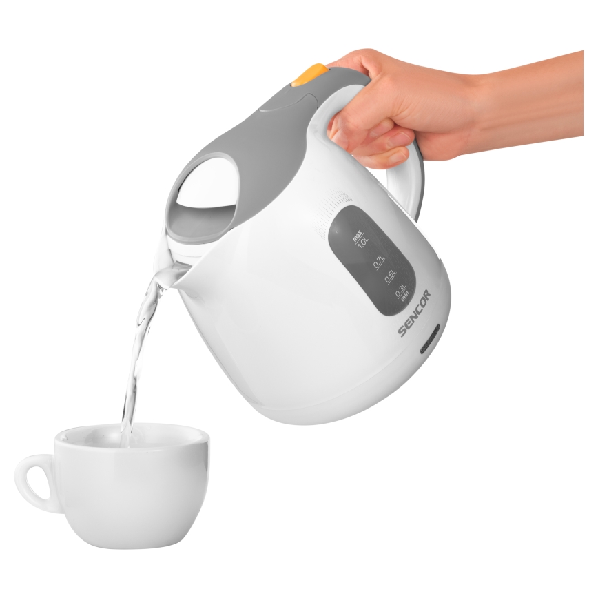 Sencor - Kettle 1 l 1100W/230V white/grey