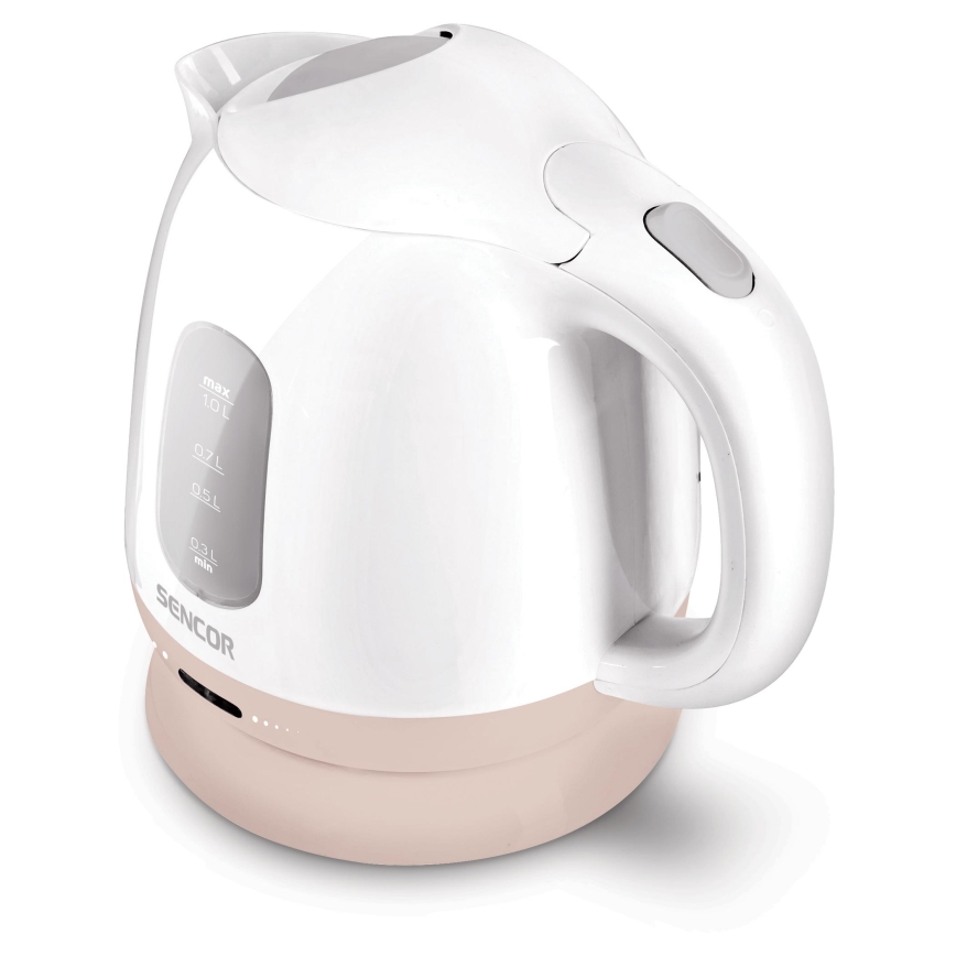 Sencor - Kettle 1 l 1100W/230V white/pink