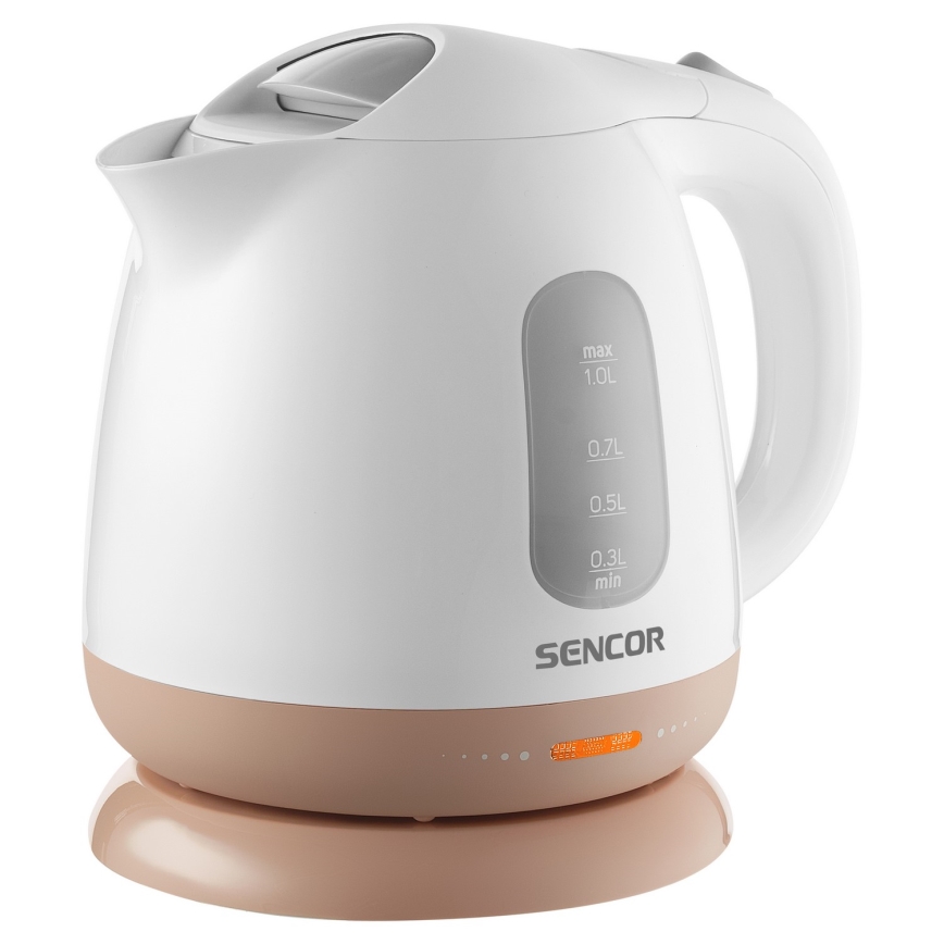 Sencor - Kettle 1 l 1100W/230V white/pink