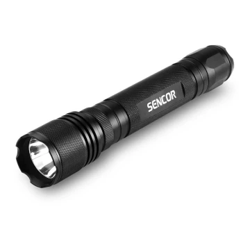 Sencor - LED Aluminum flashlight LED/5W/6xAAA IP44 black
