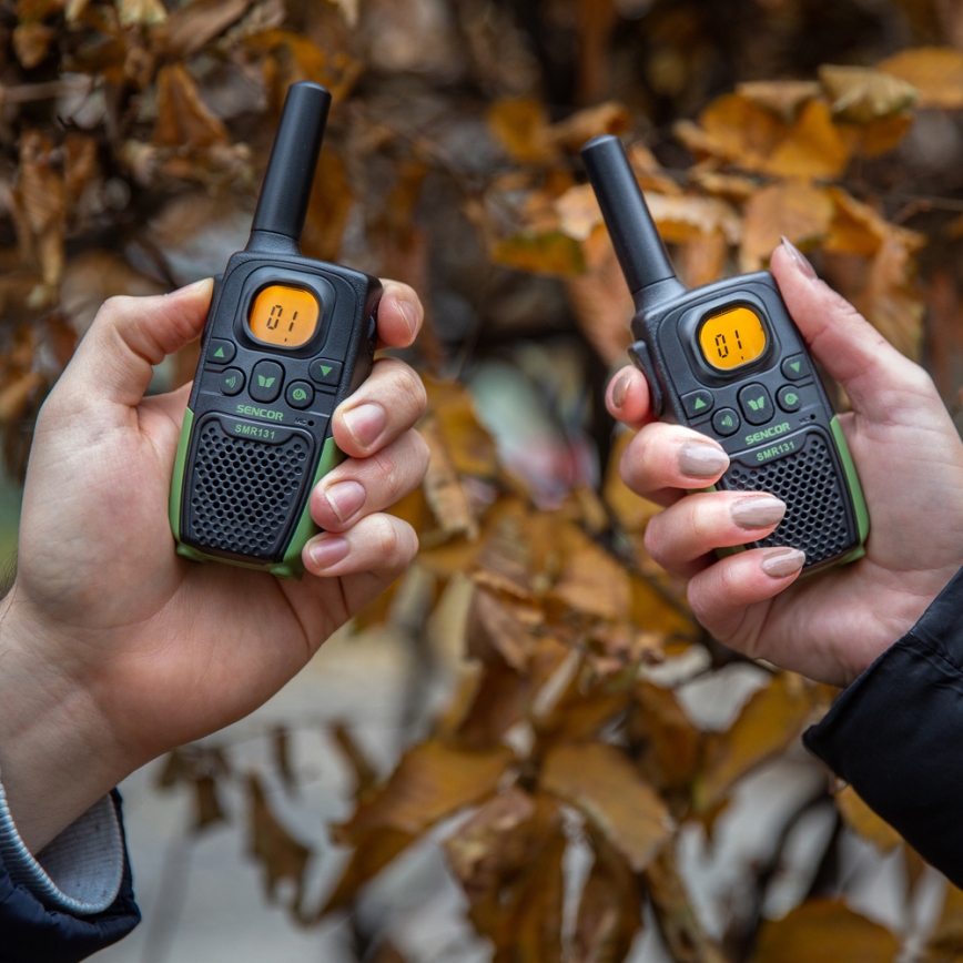 Sencor - SET 2x Walkie-talkie 3xAAA range 7 km