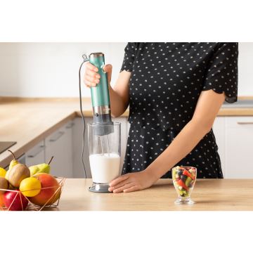 Sencor - Stick blender 4in1 1200W/230V stainless steel/turquoise