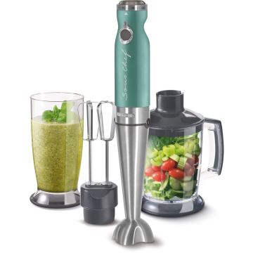 Sencor - Stick blender 4in1 1200W/230V stainless steel/turquoise