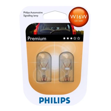 SET 2x Car bulb Philips VISION 12067B2 W16W W2,1x9,5d/16W/12V