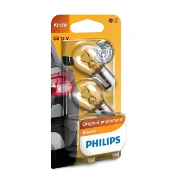 SET 2x Car bulb Philips VISION 12499CP BAY15d/5W/12V