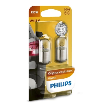 SET 2x Car bulb Philips VISION 12814B2 BA15s/10W/12V