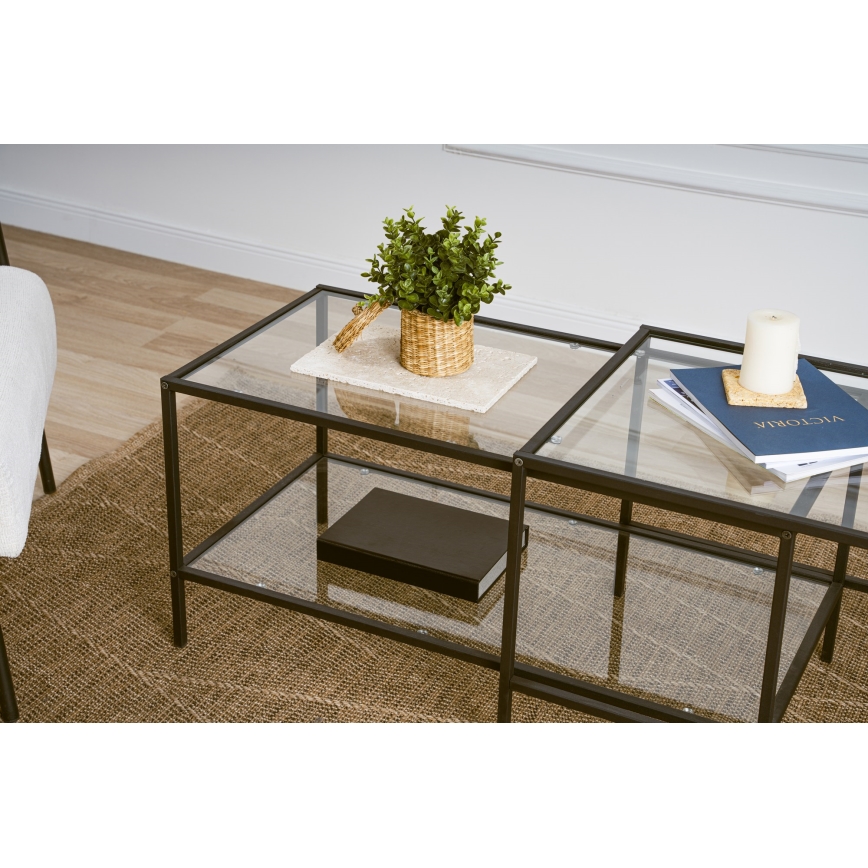 SET 2x Coffee table SEVAY black