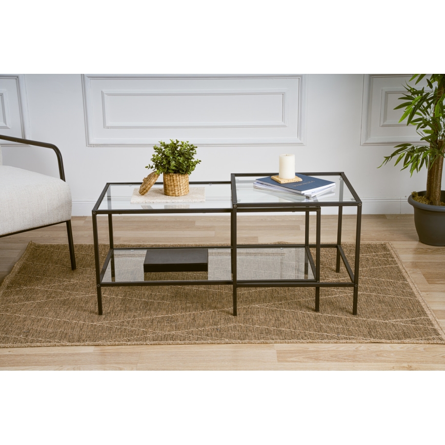 SET 2x Coffee table SEVAY black