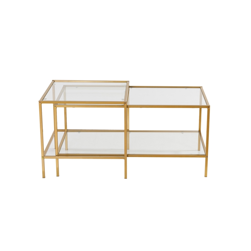 SET 2x Coffee table SEVAY gold