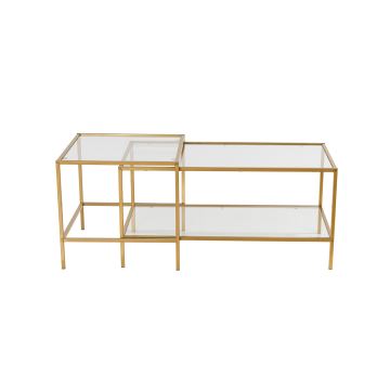 SET 2x Coffee table SEVAY gold