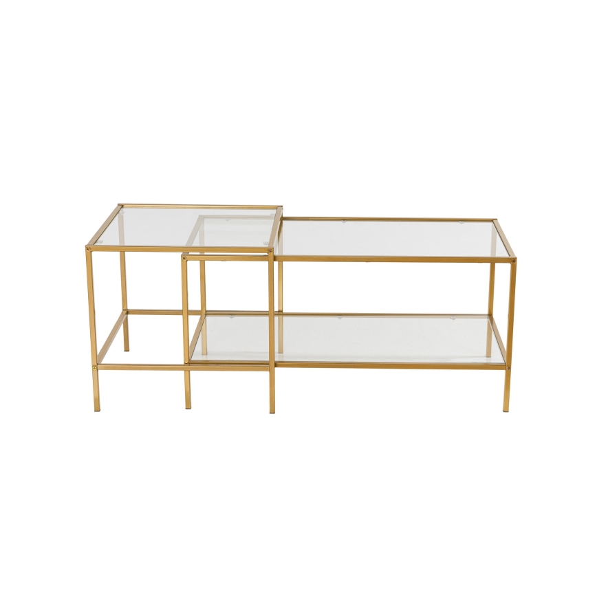 SET 2x Coffee table SEVAY gold