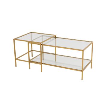 SET 2x Coffee table SEVAY gold