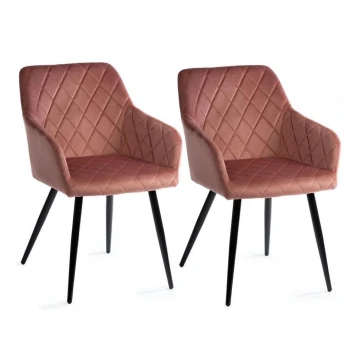 SET 2x Dining chair RICO pink