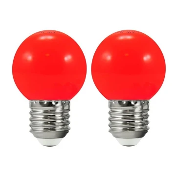 SET 2x LED Bulb PARTY E27/0,5W/36V red 3000K