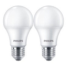 SET 2x LED Bulb Philips A60 E27/10W/230V 4000K