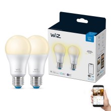 SET 2x LED Dimmable bulb A60 E27/8W/230V 2700K CRI 90 Wi-Fi - WiZ