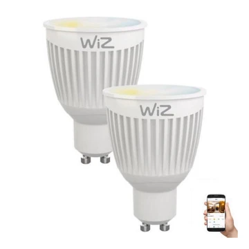 SET 2x LED Dimmable bulb GU10/6,5W/230V 2700-6500K Wi-Fi - WiZ