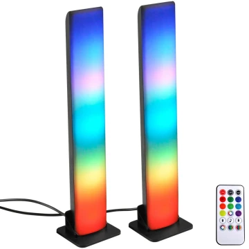 SET 2x LED RGB Dimmable table lamp GAMER LED/5W/5V + remote control