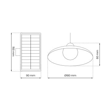 SET 2x LED Solar pendant light with dusk sensor LED/6W/3,7V 2000 mAh IP44 + remote control