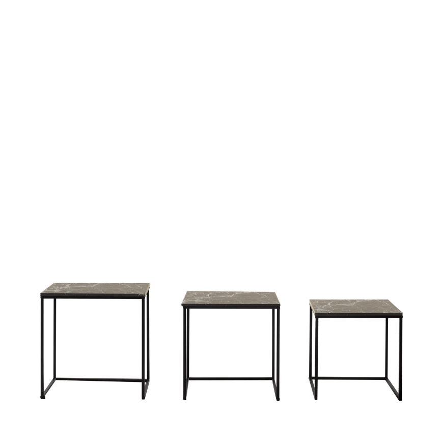 SET 3x Coffee table black