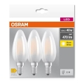 SET 3x LED Bulb B40 E14/4W/230V 2700K - Osram