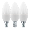 SET 3x LED Bulb C37 E14/6W/230V 3000K - Eglo 12884