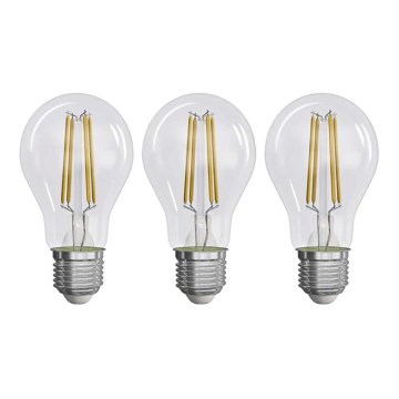 SET 3x LED Bulb FILAMENT A60 E27/3,8W/230V 2700K Energy class A