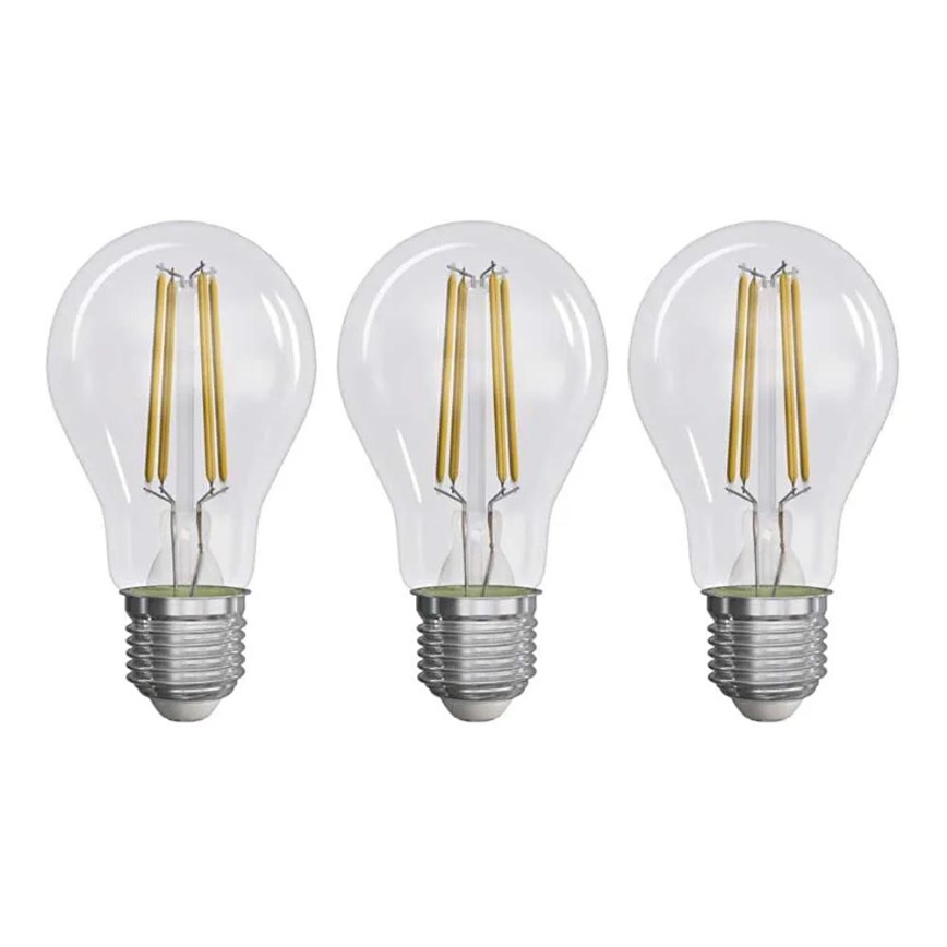 SET 3x LED Bulb FILAMENT A60 E27/3,8W/230V 2700K Energy class A