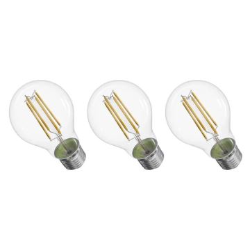 SET 3x LED Bulb FILAMENT A60 E27/3,8W/230V 2700K Energy class A