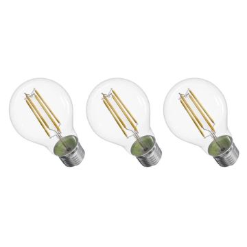 SET 3x LED Bulb FILAMENT A60 E27/3,8W/230V 4000K Energy class A