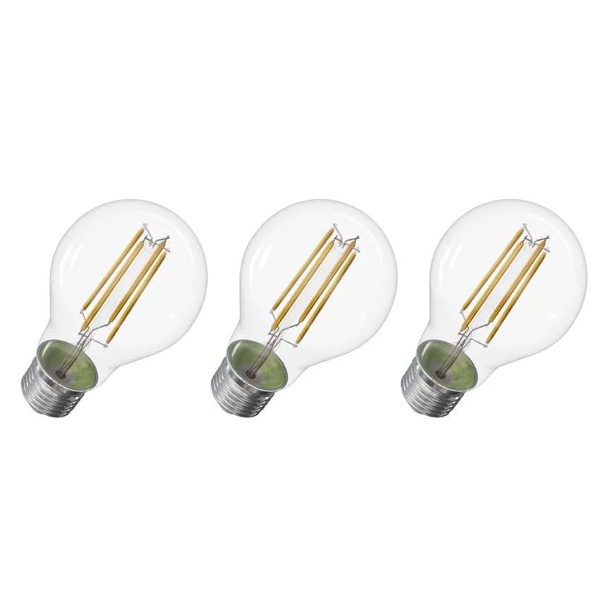 SET 3x LED Bulb FILAMENT A60 E27/3,8W/230V 4000K Energy class A